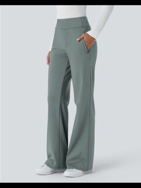 Halara Flex™ DayStretch Mid Rise Side Zipper Pocket Work Flare Pants